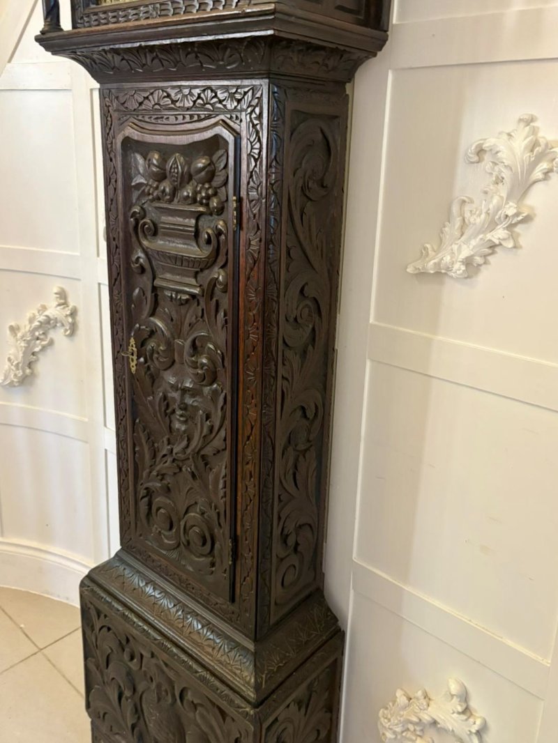 Outstanding Quality 18th Century Oak Longcase Clock - Image 9